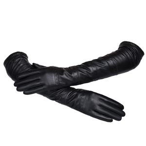 Gants longs de luxe brillants style latex pour femme, longueur opéra, effet mouillé, pour mode, cosplay, fête, performance, haute brillance - Vente chaude - Product Image 1