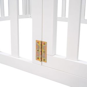 Letto a giorno in legno bianco a grandezza naturale con recinzione per bambini, vecchio SKU WF289662AAK - Product Image 5