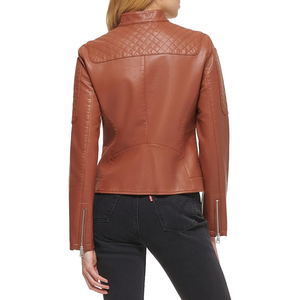 Chaqueta de Piel de Oveja para Mujer, Cómoda, Transpirable, Antiarrugas, Impermeable, Ecológica, de Primera Calidad, Ligera, con Detalle de Remaches - Product Image 4