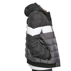 Veste matelassée à capuche pour homme, coupe-vent, style décontracté, avec blocs de couleur, fermeture éclair, rembourrage en polyester - Product Image 6