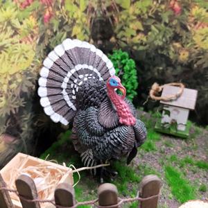 Venta caliente miniatura PVC sólido animales figura muebles juguetes de pavo ardilla y conejo - Product Image 2