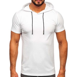 Camiseta sin mangas con capucha para hombre, chaleco deportivo ajustado para gimnasio, camiseta con capucha sin mangas para culturismo - Product Image 1