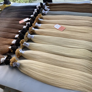 Prix de gros auprès de l'usine Fournisseur de cheveux humains Qualité supérieure I Tip Extensions de cheveux Couleurs personnalisables Raides - Product Image 3