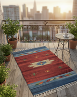 Tapis et chemins de table en coton pelucheux à motifs floraux, faits main, design moderne, lavables en machine, réversibles, logo personnalisé, pour la maison, le voyage et l'usage commercial