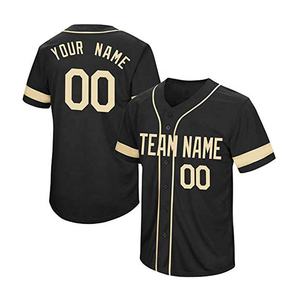 Jersey de béisbol de diseño personalizado de práctica de poliéster 100% de alta calidad para niños, jóvenes, adultos, jersey de hockey con cuello en V impreso por sublimación - Product Image 4