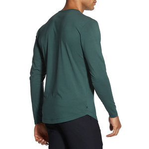 Nouveauté : T-shirts à manches longues unis, couleur unie, séchage rapide, pour la gym, l'entraînement sportif, la course à pied, vêtements de fitness pour hommes - Product Image 2
