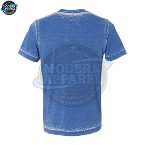 Nuevo diseño de última moda, camisetas personalizadas para hombre con efecto acid wash, transpirables, de lona, poliéster/algodón, para adultos. - Product Image 4