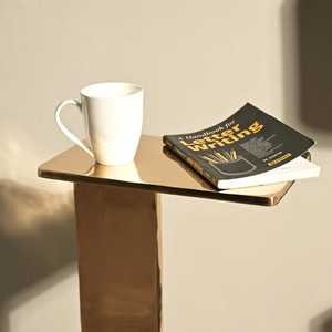 Trending Design Modern <b>Gold</b> Metal <b>Console</b> <b>Table</b> Minimalist Pedestal Design Stable Living Room Furniture Entryway Decor - Product Image 3
