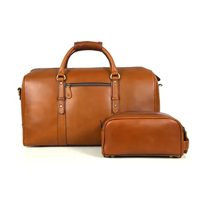 Custom Print Leather Duffle <b>Bag</b> Large Capacity Travel <b>Overnight</b> Weekender <b>Bag</b> for Men and Women Shoulder Strap - Product Image 1