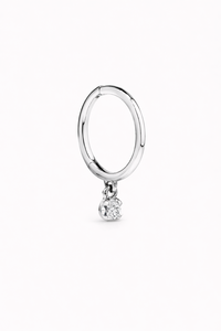 Pendientes de Aro Pequeños Tipo Huggie con Diamantes Cultivados en Laboratorio Certificados por IGI, Chapados en Rodio y Oro Sólido de 10K, Corte Brillante, para Mujer - Product Image 3