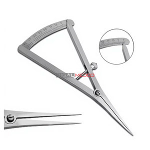 Calibrador Recto de 4.5 Pulgadas de Largo para Mapeo Óseo, Instrumento de Medición de 0-40mm con Escala de Precisión para Implantes Dentales, Quirúrgicos y de Ortodoncia - Product Image 1
