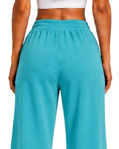 Pantalones Deportivos Anchos de Cintura Alta para Mujer, Color Azul Cielo, Estilo Casual para Uso Diario, Personalizados por el Fabricante - Product Image 6