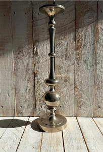 Candelabro de Níquel Vintage, Portavelas de Metal Antiguo, Decoración del Hogar, Estilo Rústico, Portavelas Individual - Product Image 6
