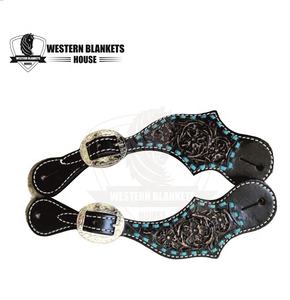 OEM Western Horse Riding Spurs Straps for Men And Women Custom Argentinian Cowhide <b>Leather</b> Spur With Classic Buckle Fittings - Product Image 4