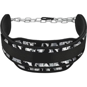 High Quality Thick Neoprene Buckle Dip <b>Belt</b> With Chain Weight Lifting <b>Belt</b> for Fitness Body Building Gym Chain <b>Belt</b> - Product Image 1