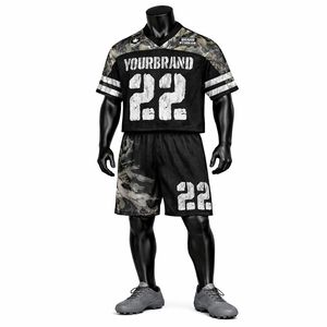 Low Price American Football Jersey and Shorts Set Breathable Sports Uniform Personalized Team Wear for Training Matches - Product Image 2