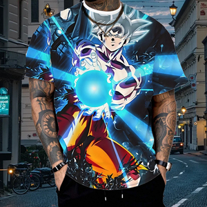 <b>Men's</b> 3D Roaring Lion Graphic Polo Shirt | Fire & Ice Lion Sublimation Quarter-Zip Tee | Bold <b>Animal</b> Print Streetwear Casual Top - Product Image 1
