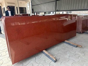 Dalles et plaques de granit rouge brillant les plus vendues, avec surface polie de qualité supérieure, pour cuisines et hôtels modernes, disponibles à bon prix. - Product Image 6