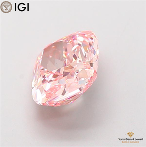 VVS2 Clarity Fancy Vivid Pink Color CVD Lab Grown Diamond 3.51 Carat IGI Certified Cushion Shape <b>Crafted</b> for Designer Ring - Product Image 5