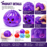 20 Pièces Nouveauté Transfrontalière Squishies Halloween en forme de Boulette Vapeur - Matériau TPR Souple, Non Collant, Excellent Rebond, Jouet Amusant