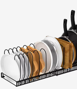 OEM/ODM Vietnam Étagère de rangement télescopique réglable multicouche pour couvercles de casseroles en fer, pour cuisine - Product Image 1