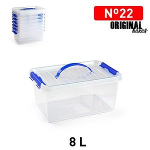 Caja de Almacenamiento de Plástico Transparente 6U No. 22 con Asa, Contenedores y Cajas de Plástico para Almacenamiento - Product Image 3