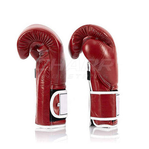 Custom Logo Leather Boxing Gloves High Quality Non-Slip Adjustable Wrist <b>Strap</b> - Product Image 4