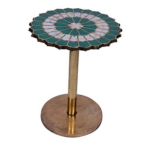 Rosewood Semi-Precious Stone Inlay Mosaic <b>Side</b> <b>Table</b> Wholesale Moradabad - Product Image 4