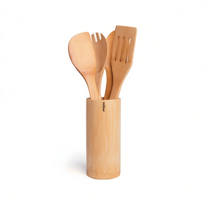 Set di Utensili da Cucina in Bambù Excelsa, 4 Pezzi, Manici in Legno Sostenibile - Product Image 3