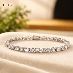 Moissanite Mix Diamond Wedding Gift Tennis <b>Bracelets</b> 925 Sterling <b>Silver</b> Custom Diamond Jewelry for Her - Product Image 3