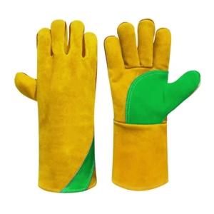 Gants de soudage en cuir de vachette pleine fleur résistants à la chaleur, conception anti-feu, sécurité industrielle, anti-vibrations, durabilité accrue - Product Image 3