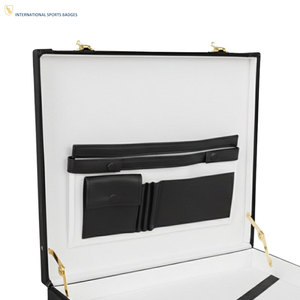 Estuche Rígido de Cuero para Regalia Masónica, Bordado, con Cuentas Magnéticas, Cosido, Personalizable, Ecológico, Duradero, Unisex - Product Image 5