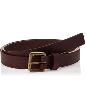 Black Cow Hide Formal <b>Belt</b> With Gold Tone Pin Buckle Durable Leather Men's Dress <b>Belt</b> Solid Color Style - Product Image 4