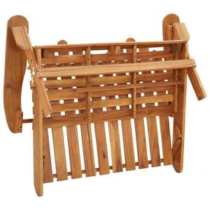 Ensemble de 2 chaises longues de jardin en bois d'acacia massif, ton moyen naturel, meubles d'extérieur durables et élégants - Product Image 6