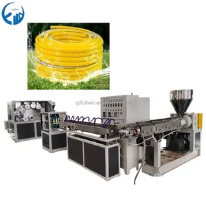 Línea de producción de manguera de agua trenzada de fibra de Pvc/línea de extrusión de manguera de tejer de fibra de PVC/máquina de fabricación de manguera transparente de PVC Pu