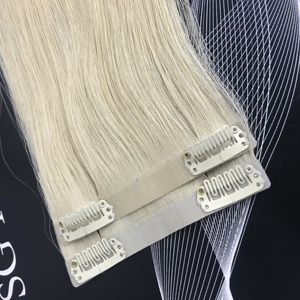 <span class=keywords><strong>สี</strong></span>ตรง PU คลิปต่อผมผมมนุษย์ 14-30 นิ้ว 100% ดิบต่อ<span class=keywords><strong>ผม</strong></span> 8 ชิ้นคลิปไม่มีรอยต่อดิบสําหรับผู้หญิง - Product Image 4