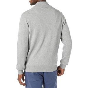 Men's Women's Streetwear Half Zip Sweatshirt Oversized <b>Mock</b> <b>Neck</b> Plain Cotton Pullover <b>Top</b> - Product Image 2