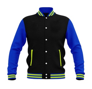 Chaqueta Varsity de Béisbol Personalizable OEM para Hombre, 100% Felpa, Bordado Chenille, Reversible, con Capucha, Estilo Urbano, para Invierno - Product Image 4