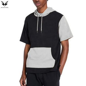 Sudadera con Capucha para Hombre, Precio de Fábrica al por Mayor, con Bolsillos Delanteros y Mangas Cortas, Talla 6XL, Ropa Deportiva - Product Image 4