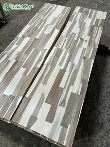 Panneaux en bois d'acacia articulés au doigt pour dessus de table intérieur - Product Image 4