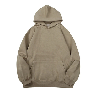 Ensemble de sweats à capuche unisexes surdimensionnés en coton épais avec logo imprimé en relief de haute qualité, tailles plus grandes pour hommes - Product Image 1
