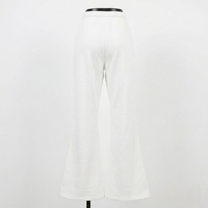 New Design <b>White</b> Embroidered Flame Flare Pants Women Casual Loose Fit Knee Length Drawstring Waist Cotton Sweatpants - Product Image 6