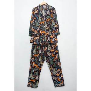 Conjunto de Pijama de Algodón para Mujer, Ropa de Dormir Suave y Transpirable para el Hogar, Hotel y Resort - Product Image 4