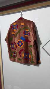 Veste Suzani en velours cuivré, motif brodé Becket ball, manteau bohème, cadeau pour une amie - Product Image 5