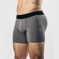 Sous-vêtements intimes en tissu de coton uni personnalisé, boxer pour homme, ceinture élastique, taille plus, sous-vêtements respirants pour homme
