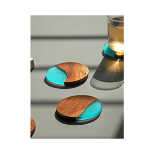 New Arrival Classic Wooden Coasters Set Premium Natural Wood Drink Coaster for <b>Table</b> <b>Protection</b> - Product Image 1