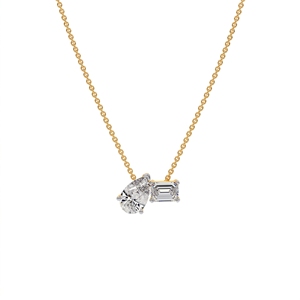 Collar Doble de Lujo en Oferta, con Diamantes Naturales y Cultivados en Laboratorio, Plata de Ley, 9KT, 10KT, 14KT, 18KT, Colgante de Moda, Regalo de Joyería - Product Image 1