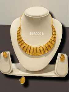 AWAIS HOUSE ชุดเครื่องประดับแฟชั่นใหม่สไตล์ฮิปฮอป ชุบทอง ทองเหลืองสีดำ ประดับเพชร ลายอินฟินิตี้ สำหรับผู้หญิง สร้อยคอ งานแต่งงาน งานปาร์ตี้ - Product Image 4