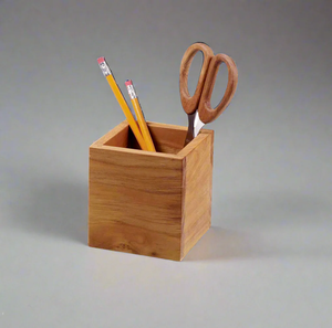Wood Pen Holder Cup Pot <b>Office</b> <b>Supplies</b> Eco Friendly Wooden Pen and Pencil Holder for Desk Organizer - Product Image 1