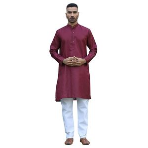 Conjunto de Kurta y Pijama de Algodón para Hombre, Diseño Tejido, Ropa Étnica Tradicional, Atuendo Festivo, para Bodas y Casual - Product Image 4